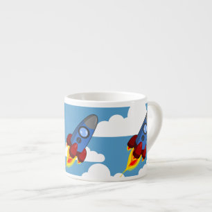 Rakete in den Himmel Espressotasse