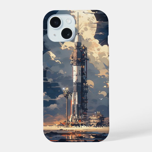 Rakete iPhone 15 Hülle (Rückseite)