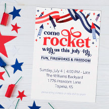 Rakete mit uns Amerikanische Unabhängigkeitstag Pa