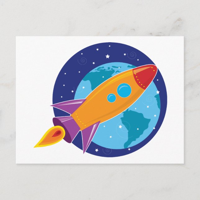 Rakete Postkarte (Vorderseite)