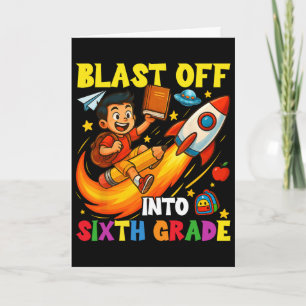 Rakete startet in die sechste Klasse Lustiger Ck Z Karte