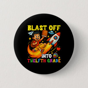 Rakete startet in lustige Senior-Ck-Schule Button