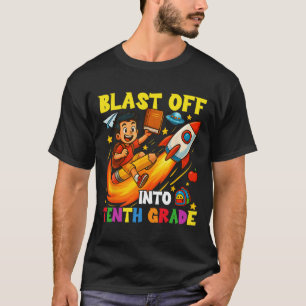 Rakete startet in lustige zweite Klasse zurück zur T-Shirt