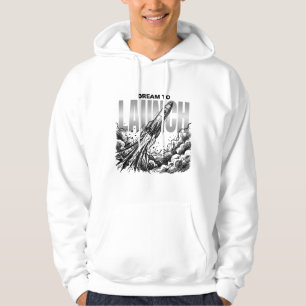Rakete Weltraum-Explorationsgrafik Hoodie