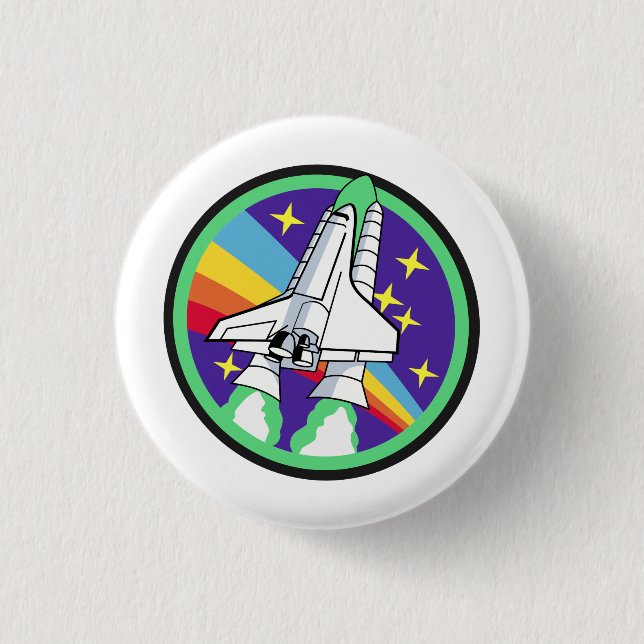 Rakete zum Mond Button (Vorderseite)