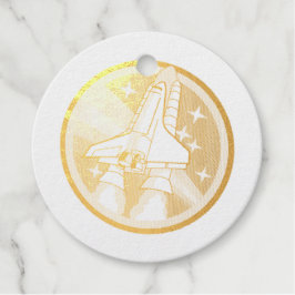 Rakete zum Mond Geschenkanhänger