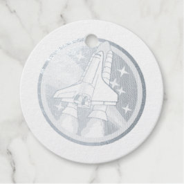 Rakete zum Mond Geschenkanhänger