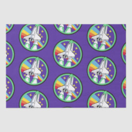 Rakete zum Mond Seidenpapier