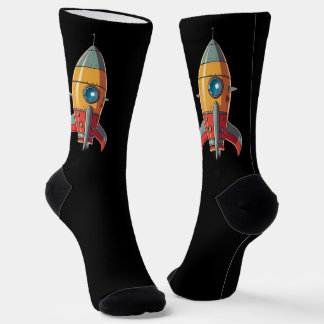 Rakete zum Mond Socken