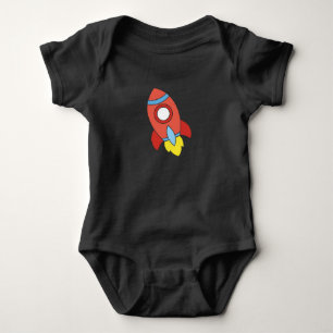 Rakete zum Monduniversum fliegendes Universum Baby Strampler