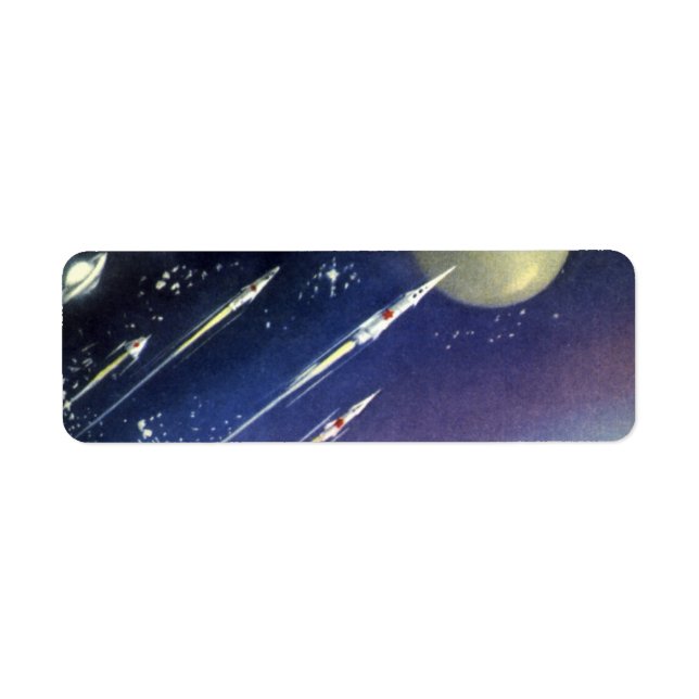 Raketen der Vintagen Science Fiction im Weltraum v (Vorne)