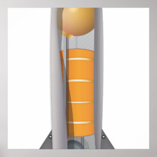 Raketen Diagramm Poster
