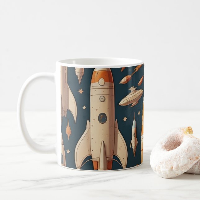 Raketen Kaffeetasse (Mit Donut)