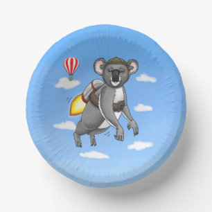 Raketen-Koala-Bär Pappteller