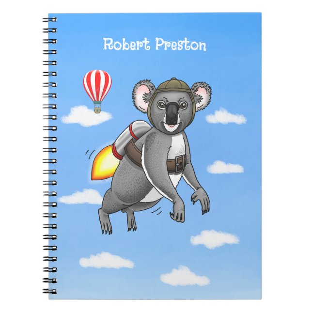 Raketen Koala Notizblock (Vorderseite)
