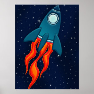 Raketen-Postkarten-Anhänger-Etiketten Poster