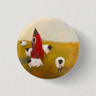 Raketen-Schafe Button