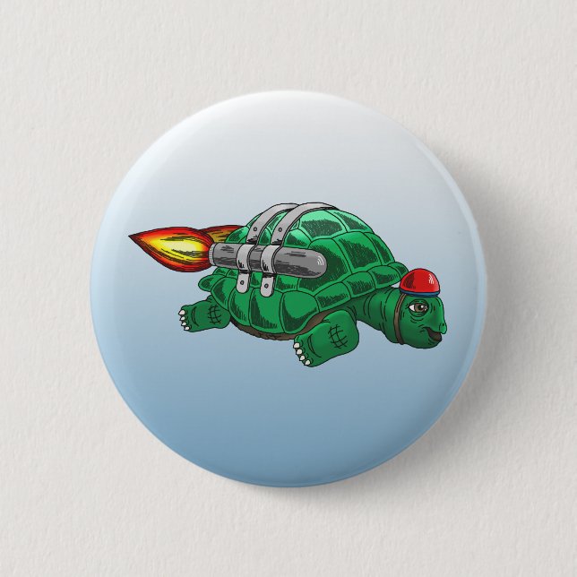 Raketen-Schildkröte Button (Vorderseite)