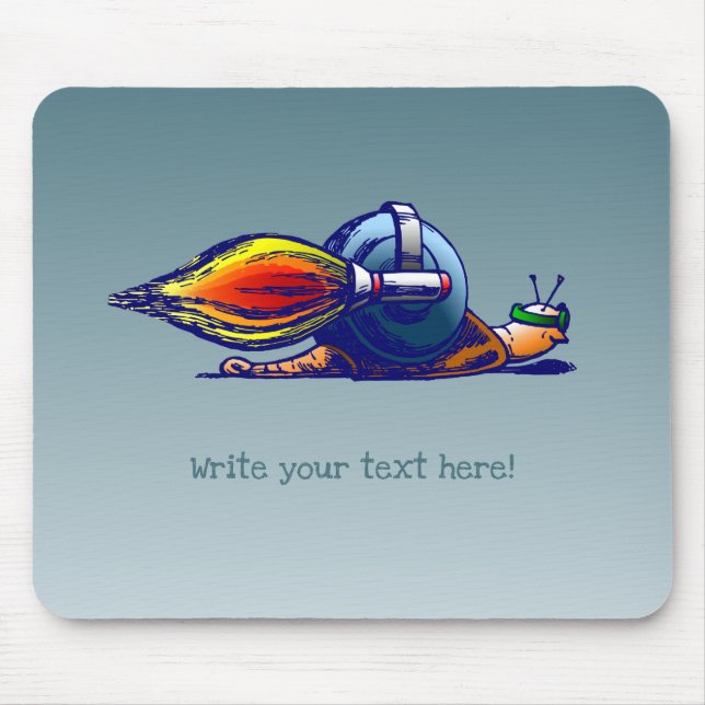 Raketen-Schnecke Mousepad (Vorne)