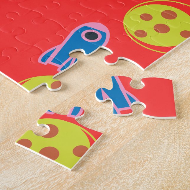 Raketen und Planeten Puzzle (Seite)