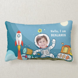 Raketenastronaut Space Anzug Custom Foto Kids Room Lendenkissen