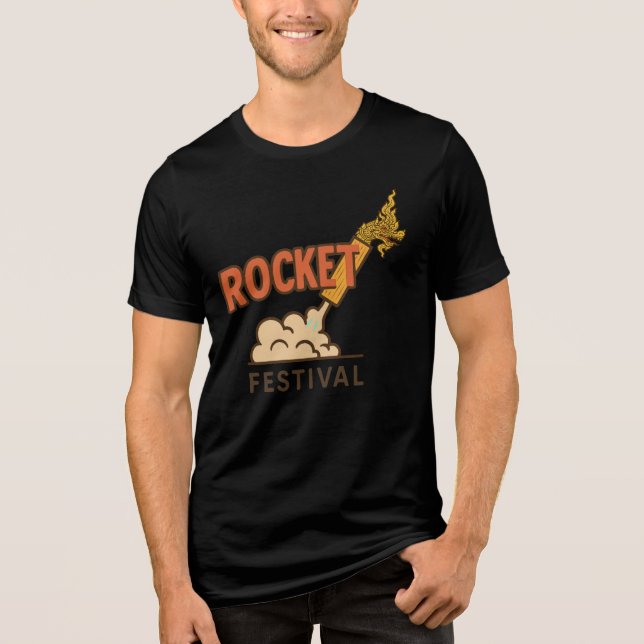 Raketenfest Tri-Blend Shirt (Vorderseite)