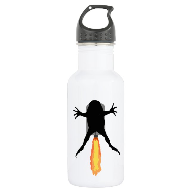 Raketenfrosch Trinkflasche (Vorderseite)