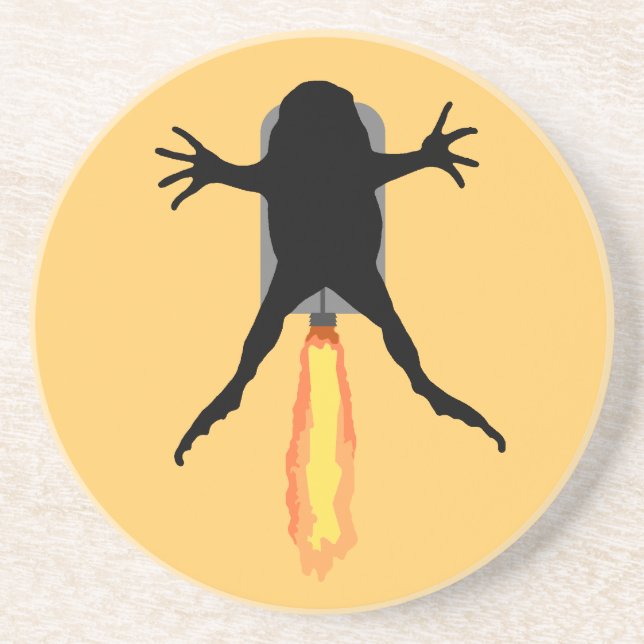 Raketenfrosch Untersetzer (Vorne)