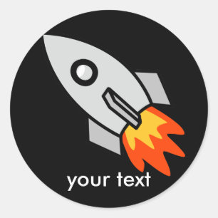 Raketengeschenke Runder Aufkleber