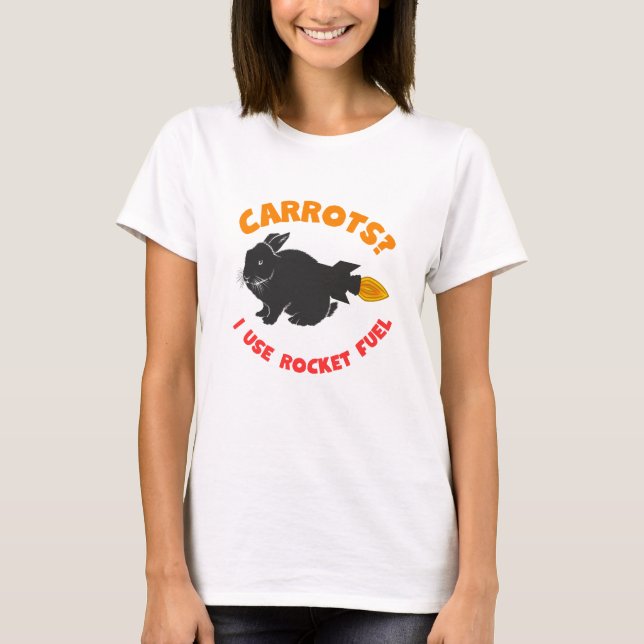 Raketenhase. Sarkastisches Kaninchen. Funny Rabbit T-Shirt (Vorderseite)