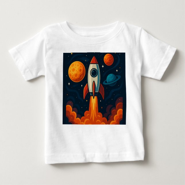 Raketenhemd Baby T-shirt (Vorderseite)