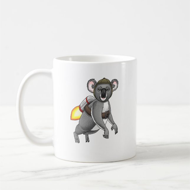 Raketenkoala Kaffeetasse (Links)