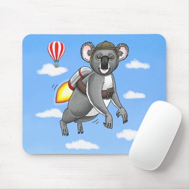 Raketenkoala Mousepad (Mit Mouse)