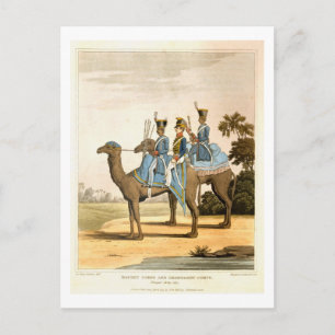 Raketenkorps und Dromedar, Bengalische Armee 1817 Postkarte