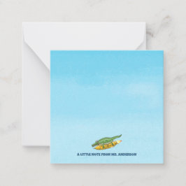 Raketenkrokodil Mitteilungskarte