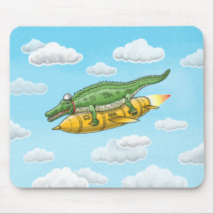 Raketenkrokodil Mousepad