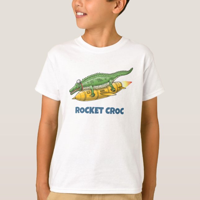 Raketenkrokodil T-Shirt (Vorderseite)