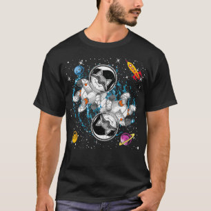 Raketenplanets Astronauten Tierabfall Panda Space T-Shirt