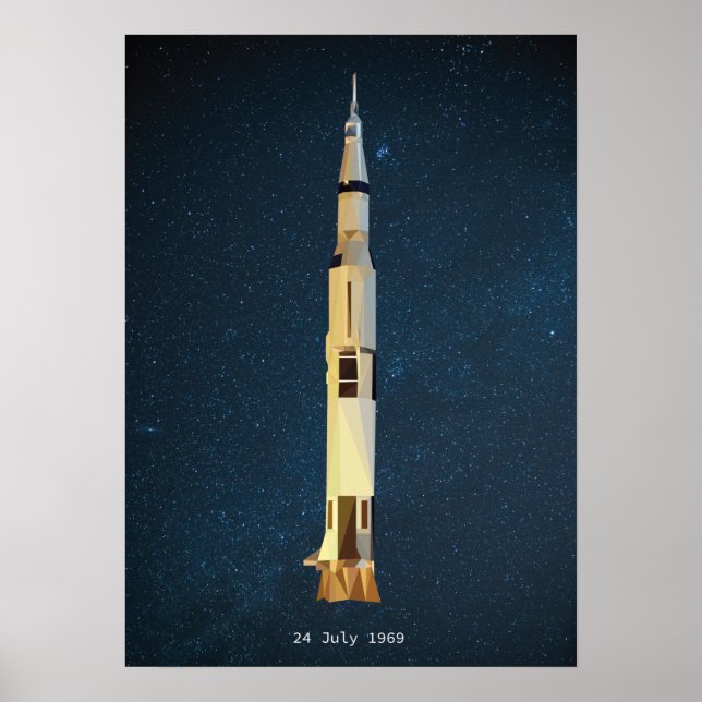 Raketenraum Apollo 11 Mondlandung Poster (Vorne)