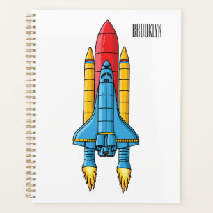 Raketenraumschiff Cartoon-Illustration  Planer