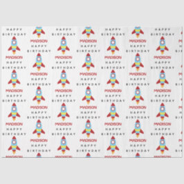 Raketenraumschiff Starter Individuelle Name Geburt Seidenpapier