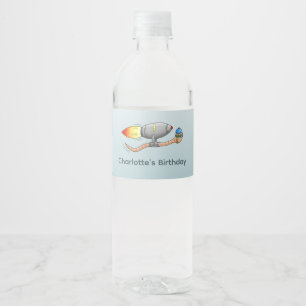 Raketenregenwurm Wasserflaschenetikett