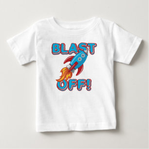 Raketenschiff ausschalten baby t-shirt