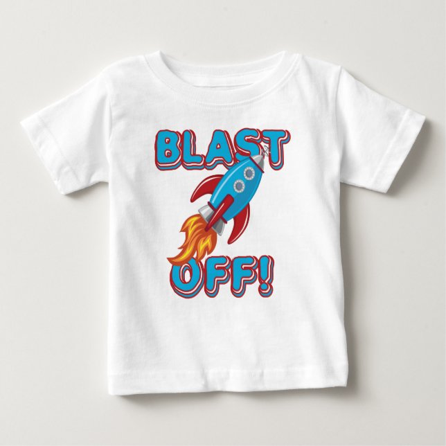 Raketenschiff ausschalten baby t-shirt (Vorderseite)