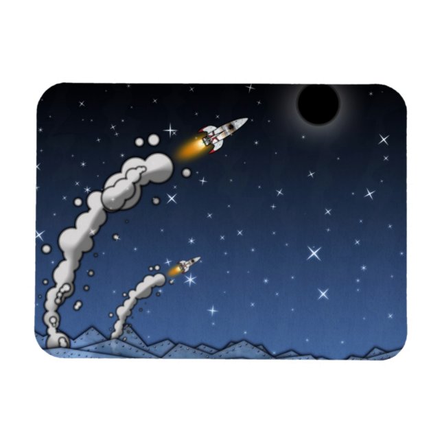 Raketenschiff Magnet (Horizontal)
