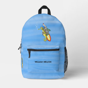 Raketenseepferdchen Bedruckter Rucksack