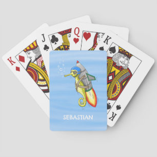 Raketenseepferdchen Spielkarten