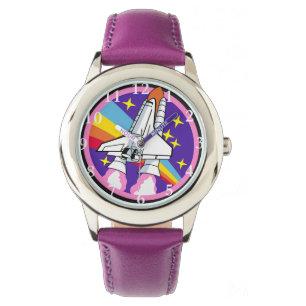 Raketenshuttle Lila Girl Watch Armbanduhr