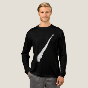 Raketenstart Dampfspur Linienkunst Tri-Blend Shirt