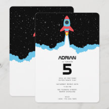 Raketenstart im Weltraum Geburtstag